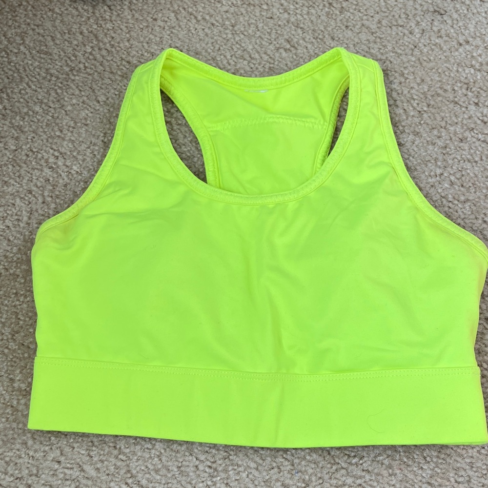 Fabletics Neon Yellow Sports Bra